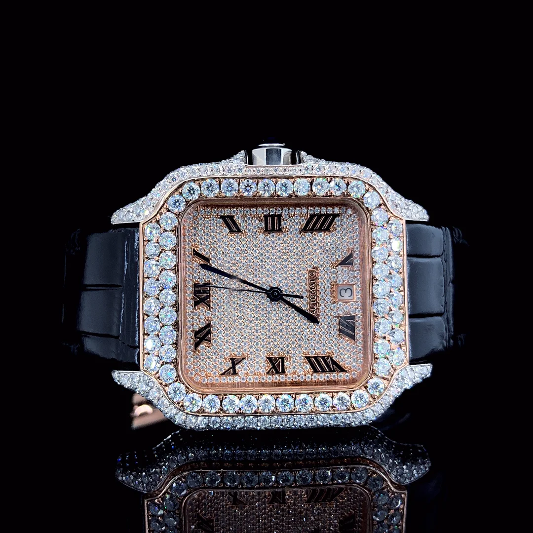 Reloj de diamante de Moissanita